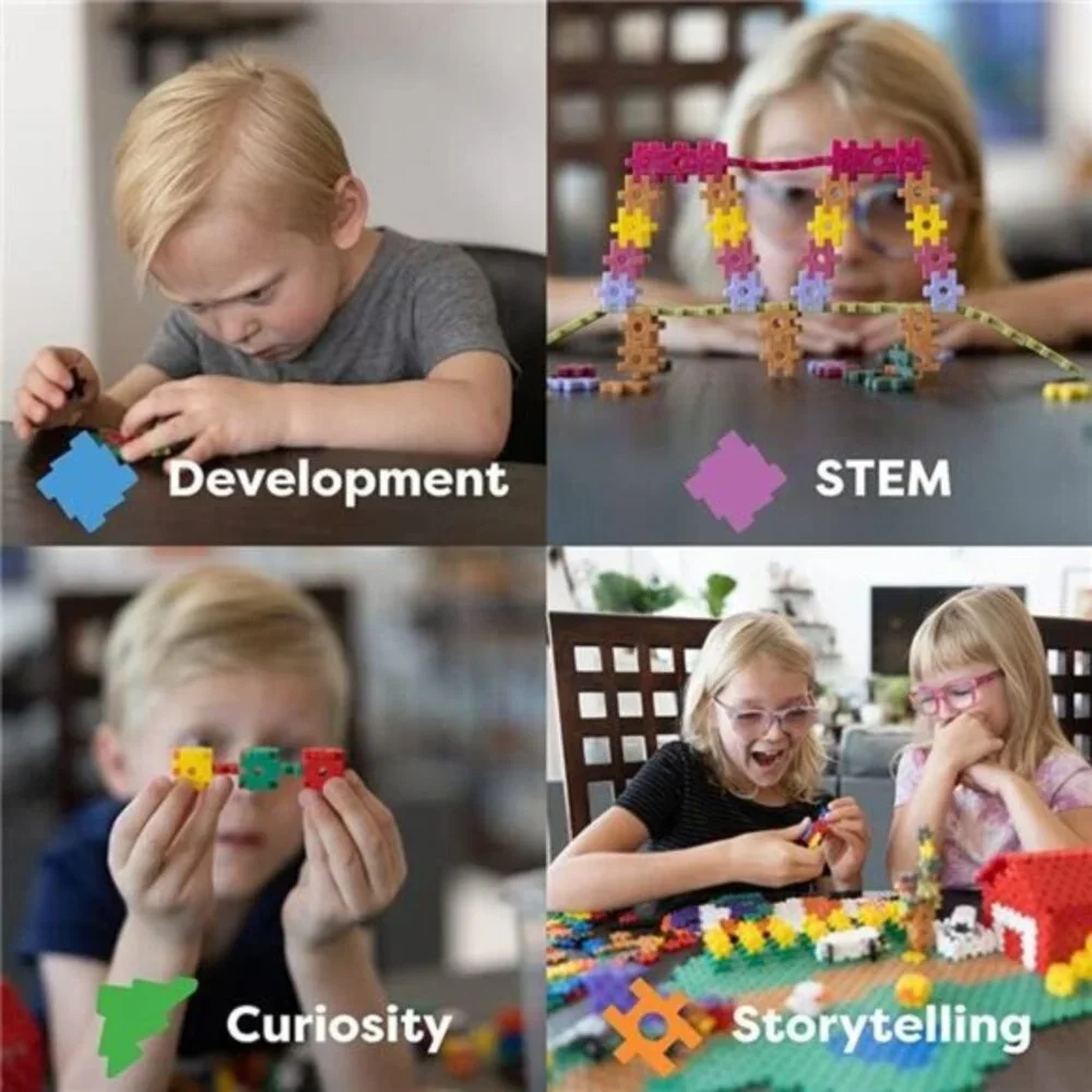 Rainbow 250 Piece Set STEM Building Construction Toy for Kids Girls Boys Ages 5+